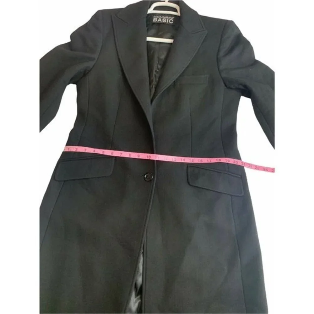 Dolce & Gabbana Basic 46 Virgin Wool Single Breasted Trench Coat Made In Italy - Picture 4 of 11